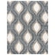 preview thumbnail 20 of 57, SAFAVIEH Florida Shag Bertille Geometric 1.2-inch Thick Rug 3'3" x 5'3" - Grey/Ivory