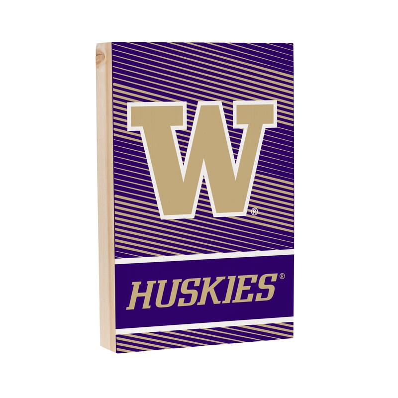 University of Washington Wooden Tabletop Mantel Shelf Sign