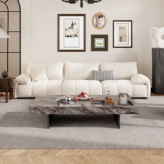 Faux Marble Modern Coffee Table - Bed Bath & Beyond - 42753704