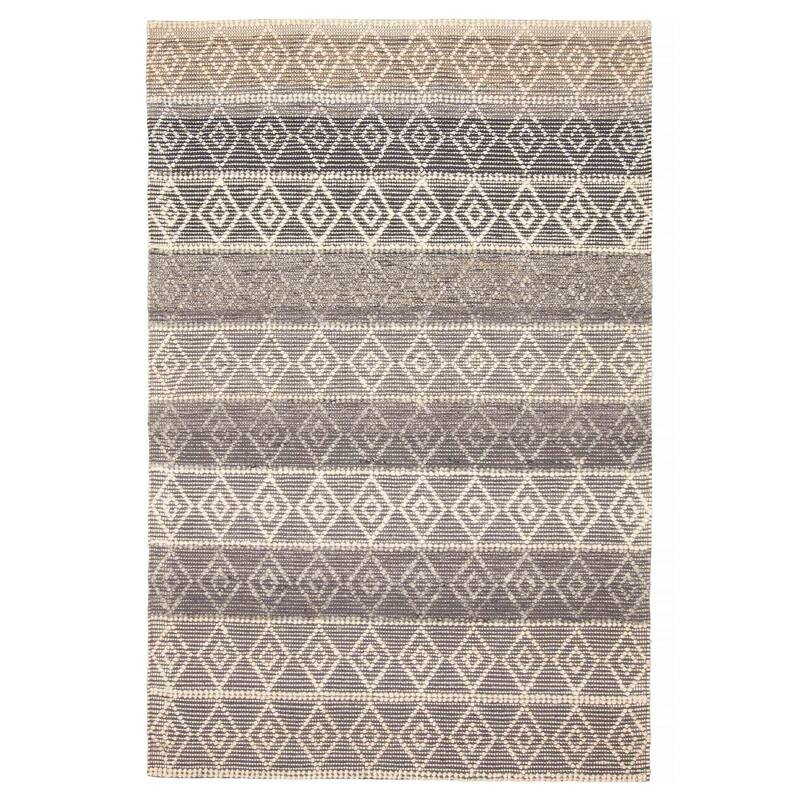 ECARPETGALLERY Braid weave Sienna Grey Wool Rug - 5'0 x 7'9 - Dark Grey - 5'0 x 7'9