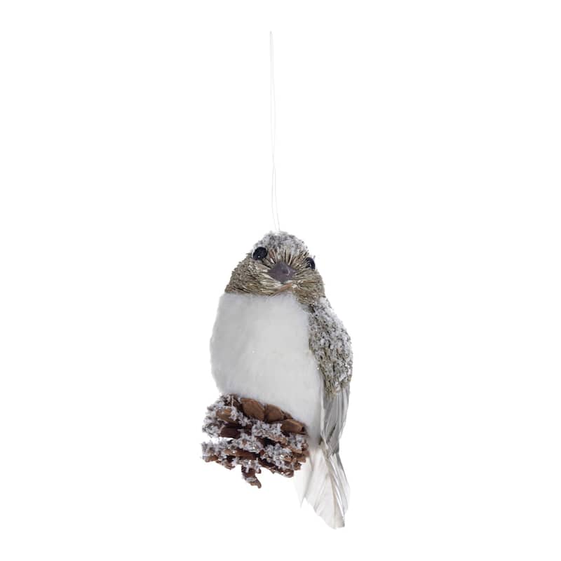 12ct Sisal Bird Christmas Ornaments 5.75"