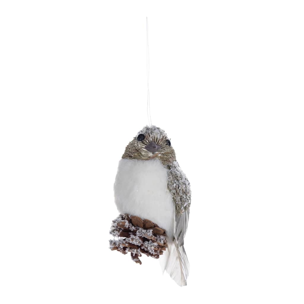 12ct Sisal Bird Christmas Ornaments 5.75"