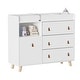 preview thumbnail 12 of 53, Baby Changing Table Dresser Nursery Dresser Chest White/Grey/Oak