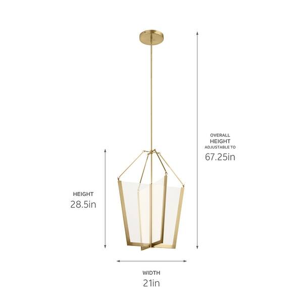 Kichler Calters 28.5 inch LED Foyer Pendant with Champagne Gold Finish
