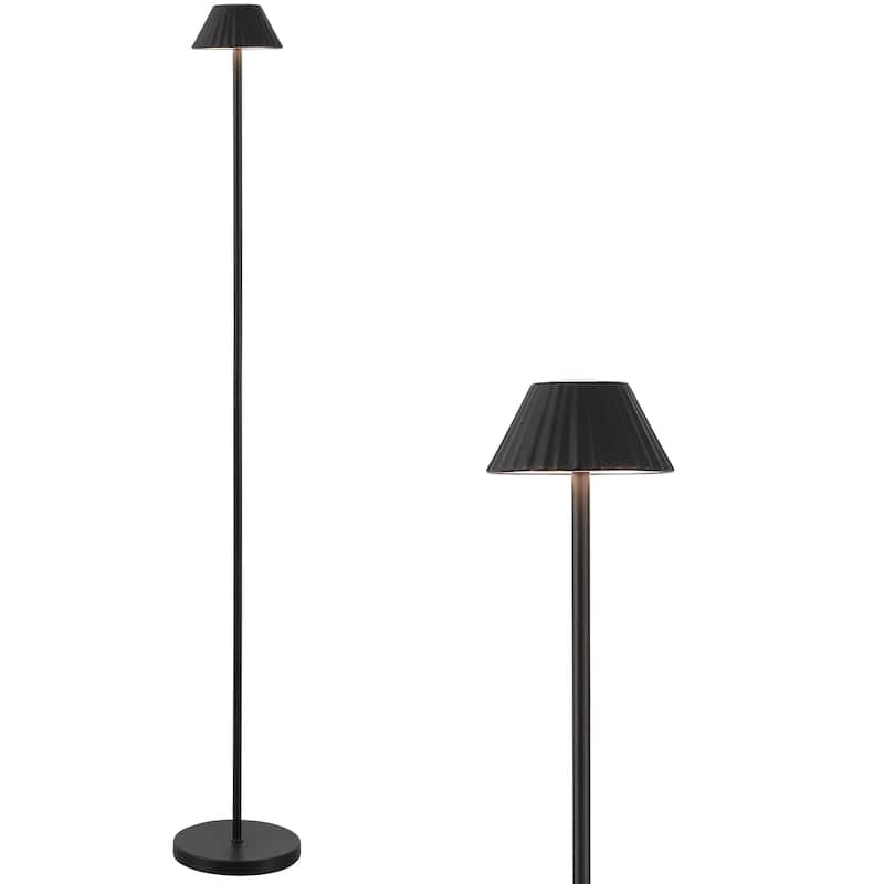 Mallory 44" Cordless LED Floor Lamp, Brown - Dimmable, Indoor/Outdoor