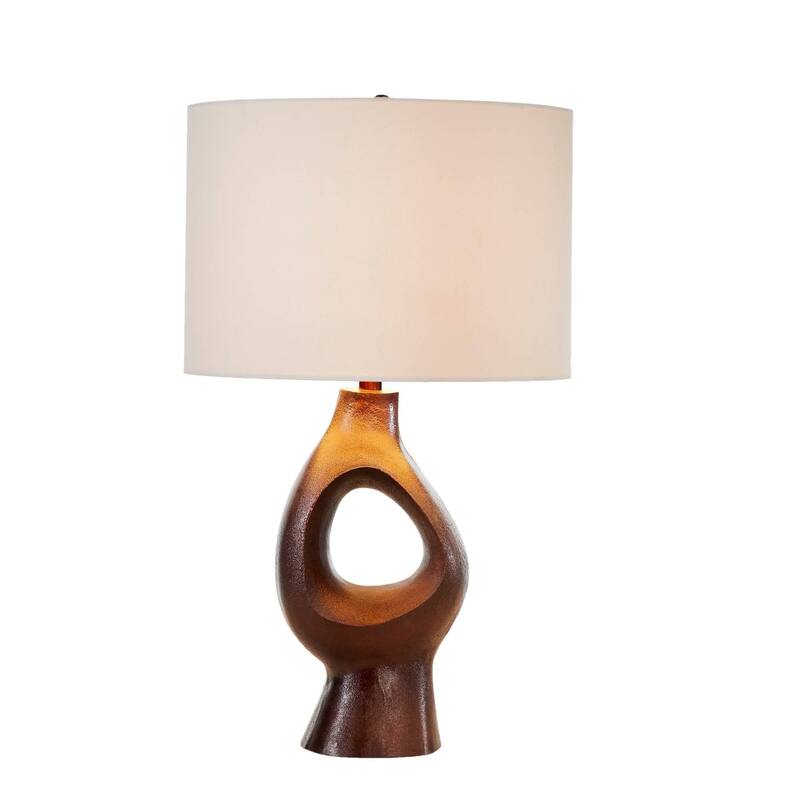 Skye 26" Table Lamp with Linen Shade, Copper