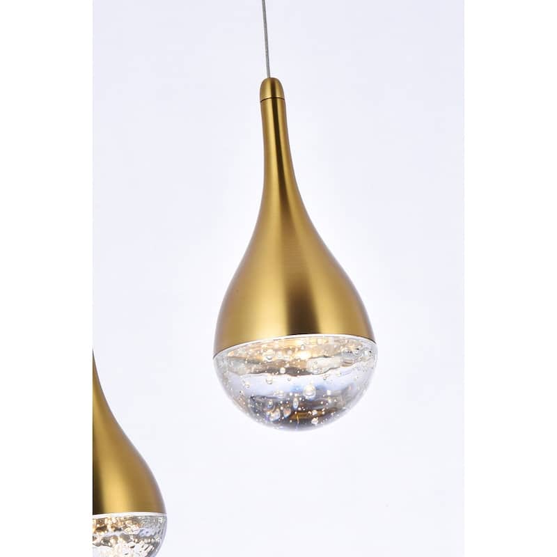 Indigo Home 34 inch LED pendant in satin gold