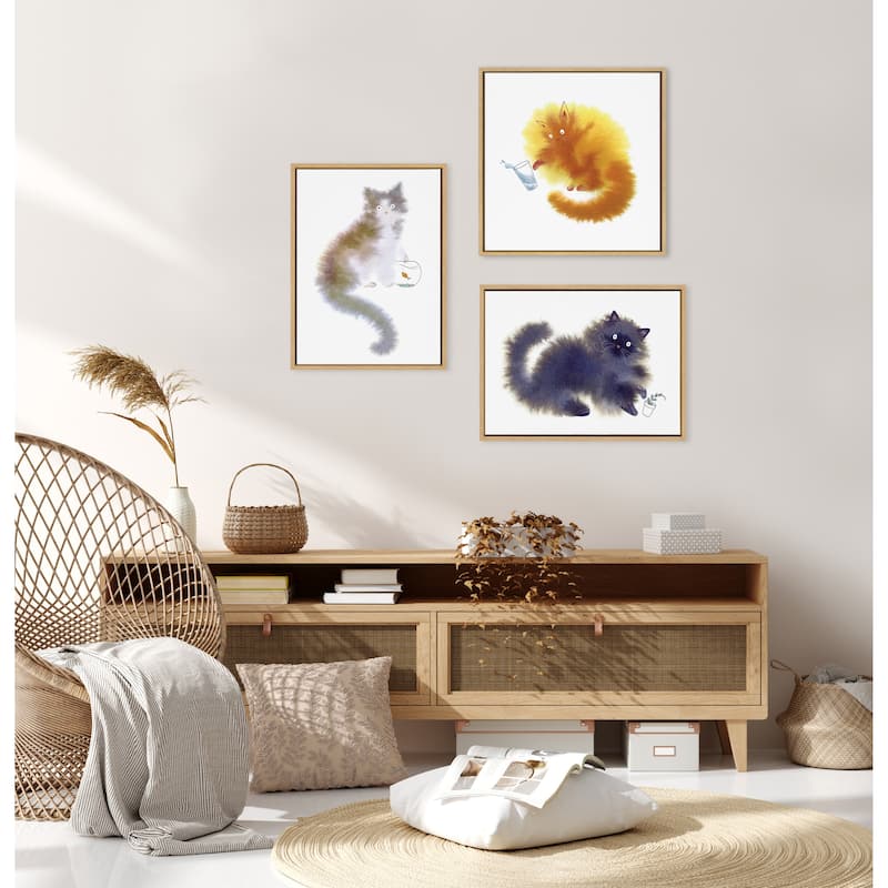 Kate and Laurel Sylvie Green Thumb Framed Canvas by Faryn Hughes