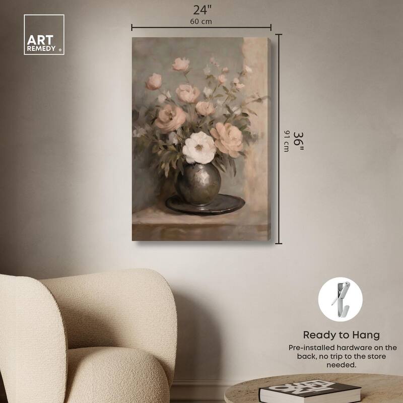 Porcelain Pink Canvas by Art Remedy, Gallery Wrapped