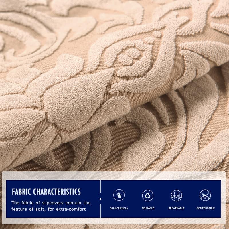 Subrtex 1 Piece Armchair Slipcover Jacquard Damask Spandex Furniture Protector