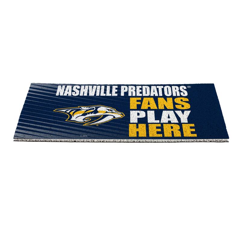 28 in. x 16 in. Nashville Predators "Fans Play Here" PVC Door Mat