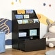 preview thumbnail 4 of 25, HOMCOM Kids Bookcase Multi-Shelf Rack Organizer with Storage Drawer - 23.5" x 11.75" x 35.5" Brown