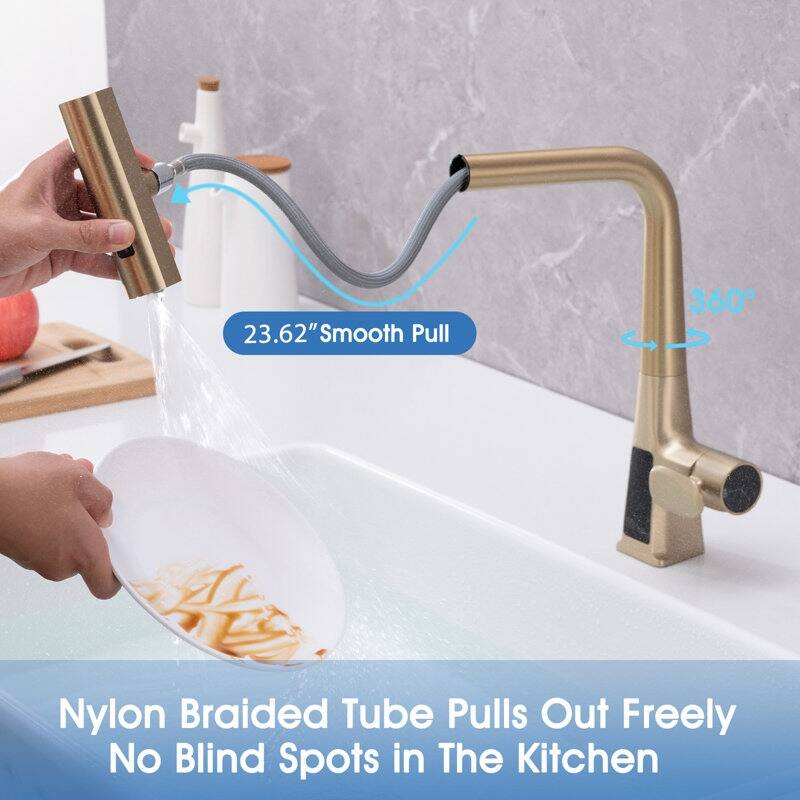 Matte Black Smart Temp 3 Mode Faucet with Pull Down Sprayer​