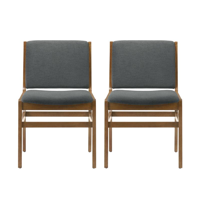 Modern Uphostered Wooden Frame Dining Chair(Set of 2)