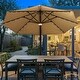 preview thumbnail 32 of 35, Clihome 11Ft Solar Tube Light Aluminum Patio Umbrella with Base