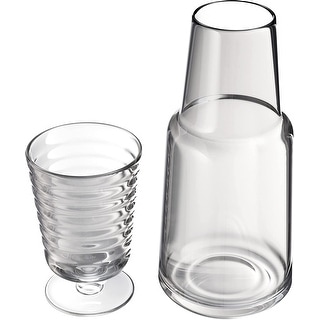 American Atelier Bedside Water Carafe with Footed Glass/Lid