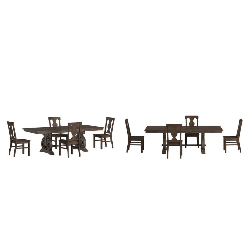 Vikos Wood Extendable Dining Set - 5-Piece Set