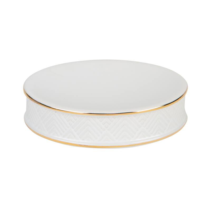 Elle Home Embossed Ceramic - Soap Dish