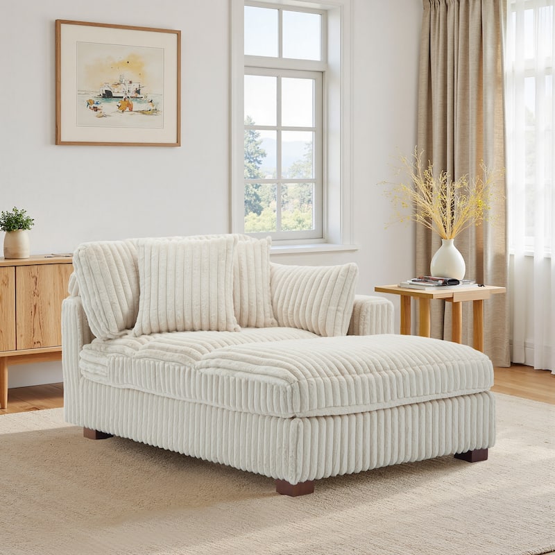 Modern Indoor Chaise Lounge Couch with Pillows