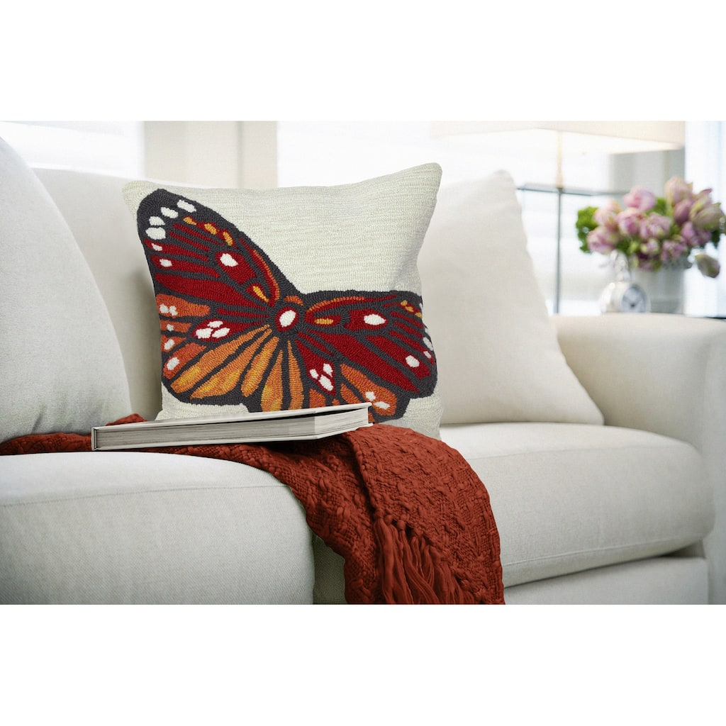 Liora Manne Frontporch Butterfly Indoor/Outdoor Pillow