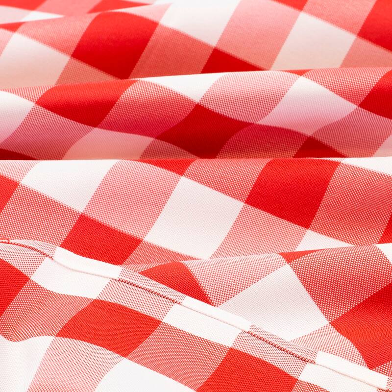 60 x 102in Rectangular Checkered Tablecloth Red and White Gingham