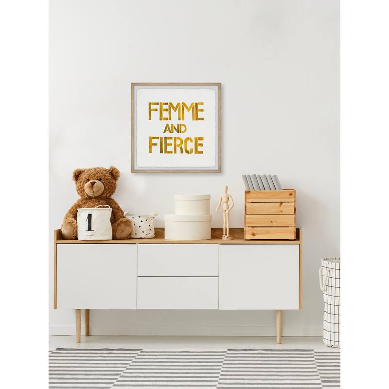 Femme and Fierce Framed Wall Art, Elegant Home Touch - Sophisticated Artwork for Refined Décor