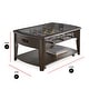 preview thumbnail 5 of 3, Steve Silver Darlington Dark Walnut Wood/Glass Foosball Coffee Table