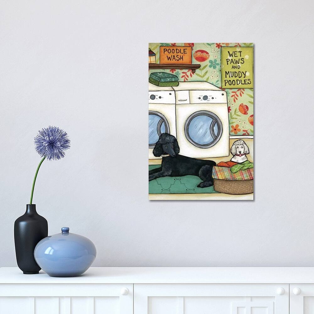 iCanvas "Poodle Wash" by Jamie Morath Canvas Print