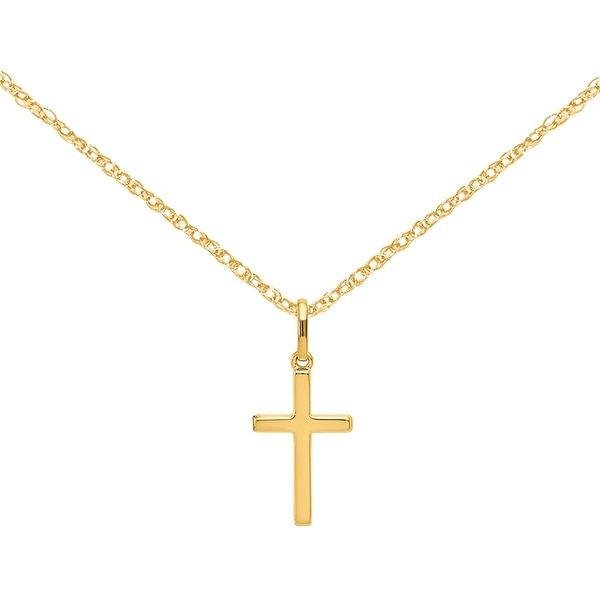 Gold cross necklace 18 inch Outlet