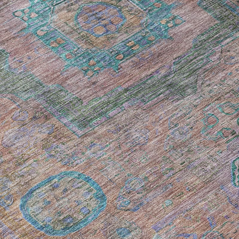 Machine Washable Indoor/Outdoor Traditional Chantille Rug