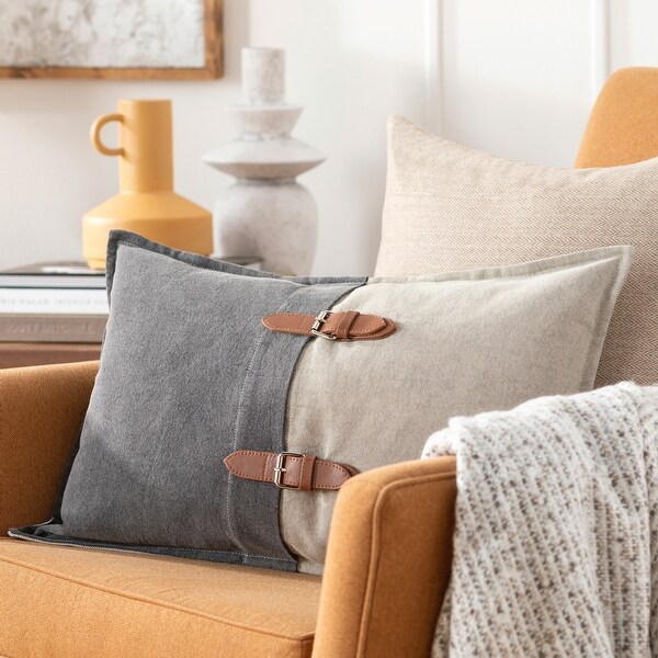 Leather pillows online pottery barn