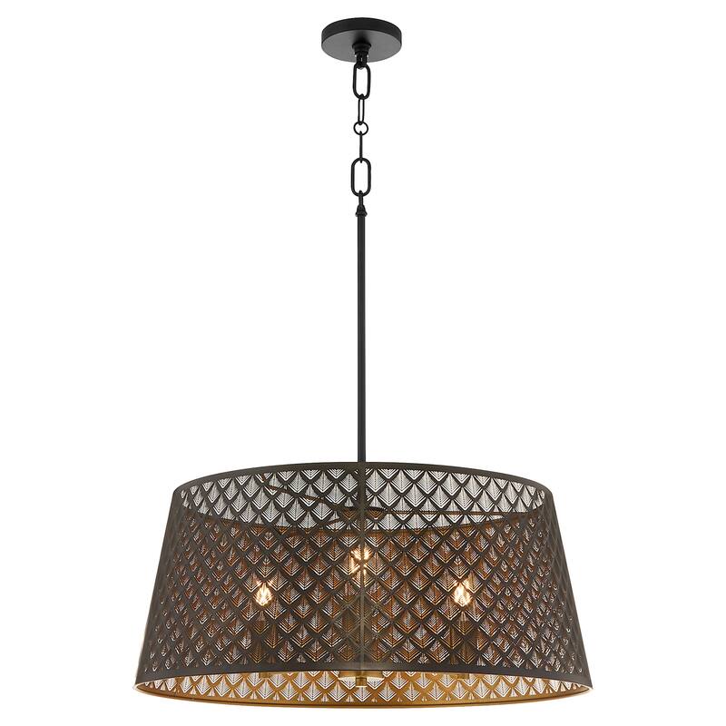 Quorum International 8217-3 Benedict 3 Light 24" Wide Pendant with