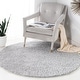 preview thumbnail 125 of 166, SAFAVIEH August Shag Solid 1.2-inch Thick Area Rug 4' Round - Silver
