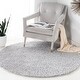 preview thumbnail 103 of 140, SAFAVIEH August Shag Solid 1.2-inch Thick Area Rug 4' Round - Silver