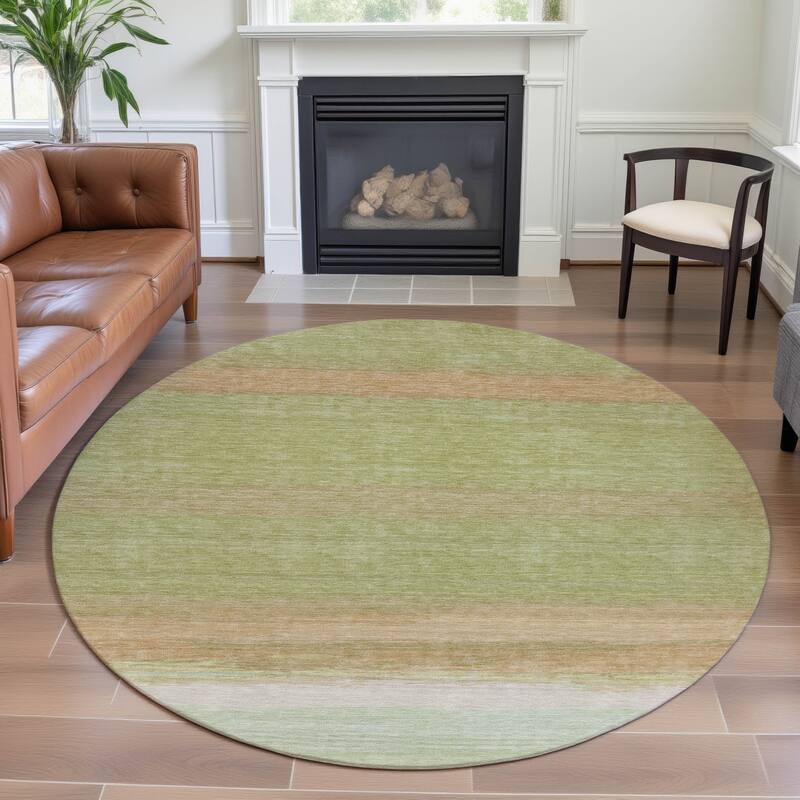 Premium Washable Super Soft Ombre Solid Mayfield Rug - Aloe - 8' x 8'