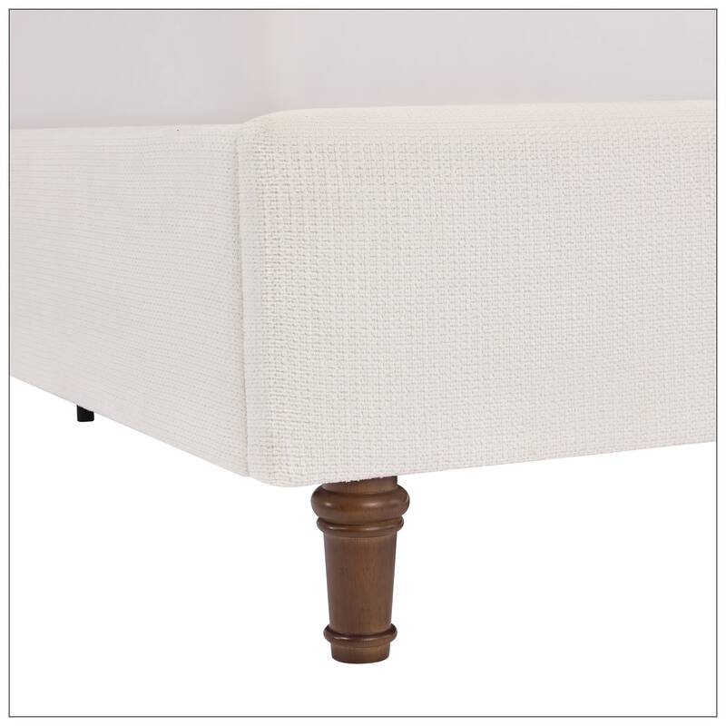 54" High Wingback Headboard Upholstered Bed For Bedroom