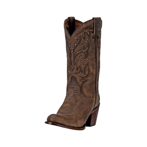 Dan Post Western Boots Womens 11" Bay Apache Round Toe Brown