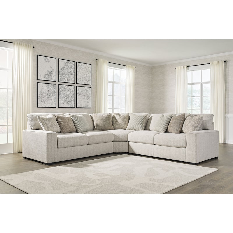 Signature Design by Ashley Ballyton Beige 3-Piece Sectional - 127.5" W x 127.5" D x 42" H