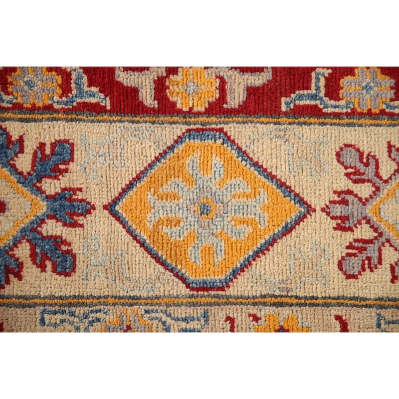 Oriental Kazak Area Rug Hand-Knotted Wool Carpet - 6'7" x 10'2"