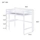 preview thumbnail 34 of 52, Twin Size High Loft Bed with Desk Underneath, Rubberwood Frame, Safety Guardrail and Ladder for Teens, Kids, Dorm or Bedroom