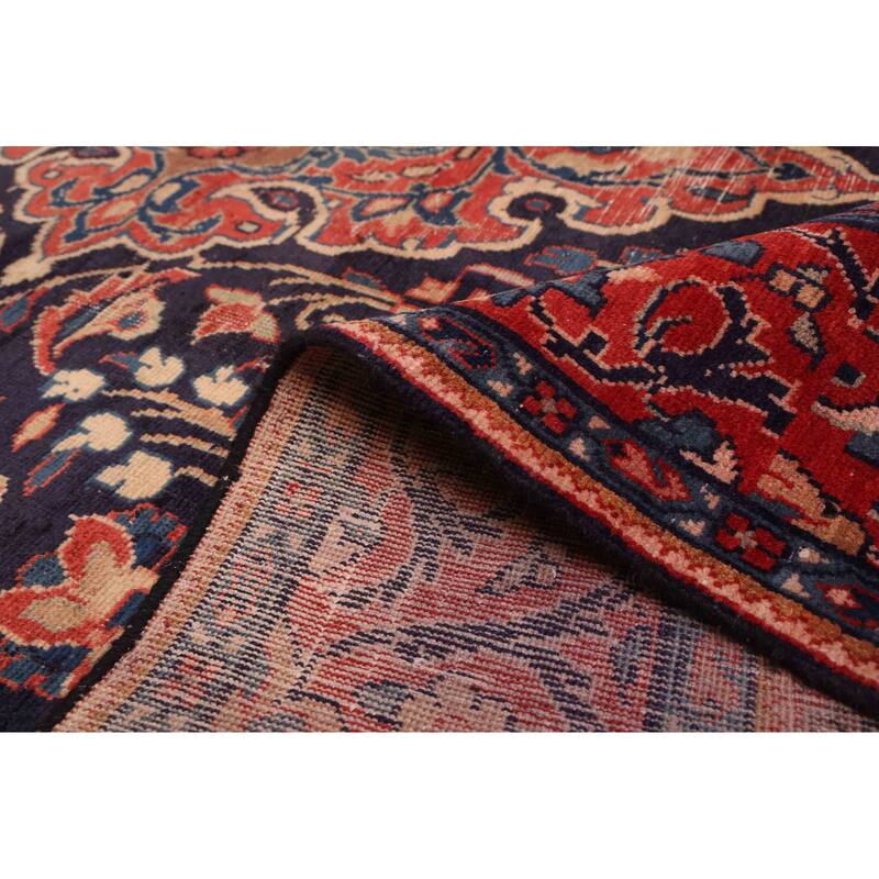 ECARPETGALLERY Hand-knotted Anadol Vintage Navy Wool Rug - 6'7 x 10'0