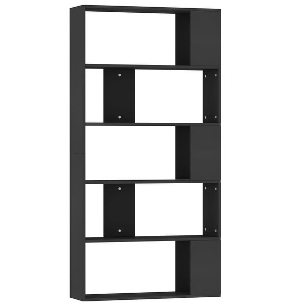 vidaXL Book Cabinet/Room Divider Black 31.5"x9.4"x62.6"