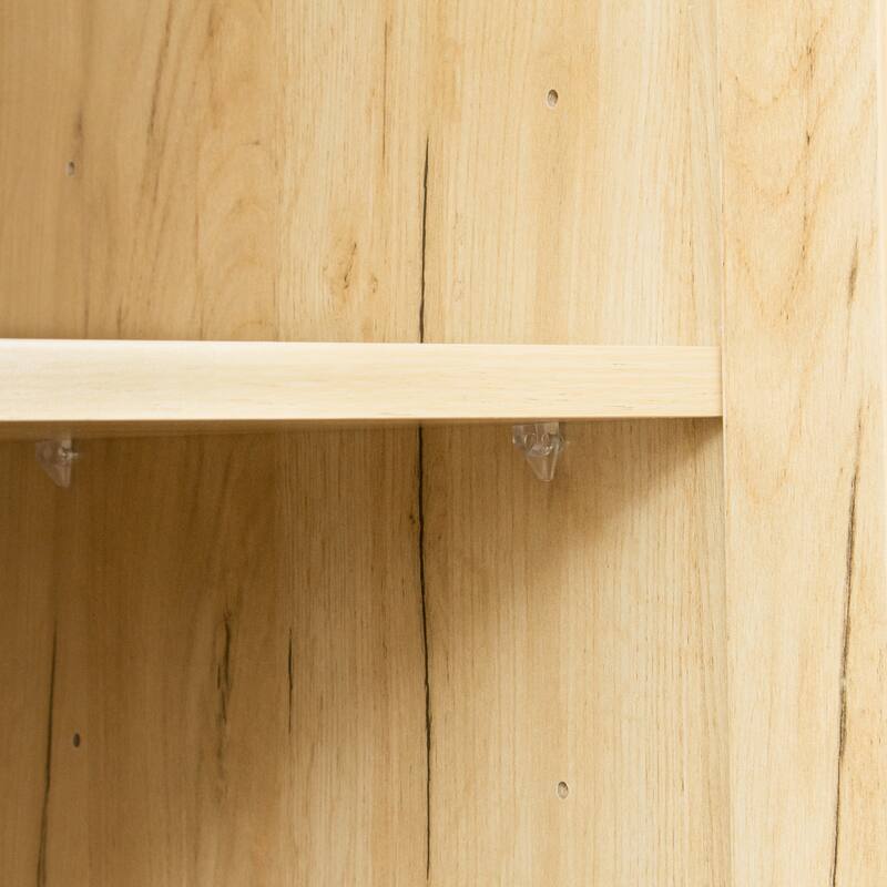 High wardrobe and kitchen cabinet with 2 doors and 3 partitions to separate 4 storage spaces