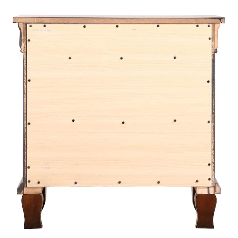 Cappuccino Finish Nightstand with 2 Drawers, Transitional Bedside Table for Bedroom Storage, Organization and Decor