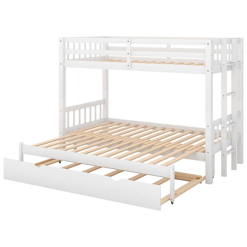 Twin over Pull-Out Bunk Bed with Trundle and Stairway