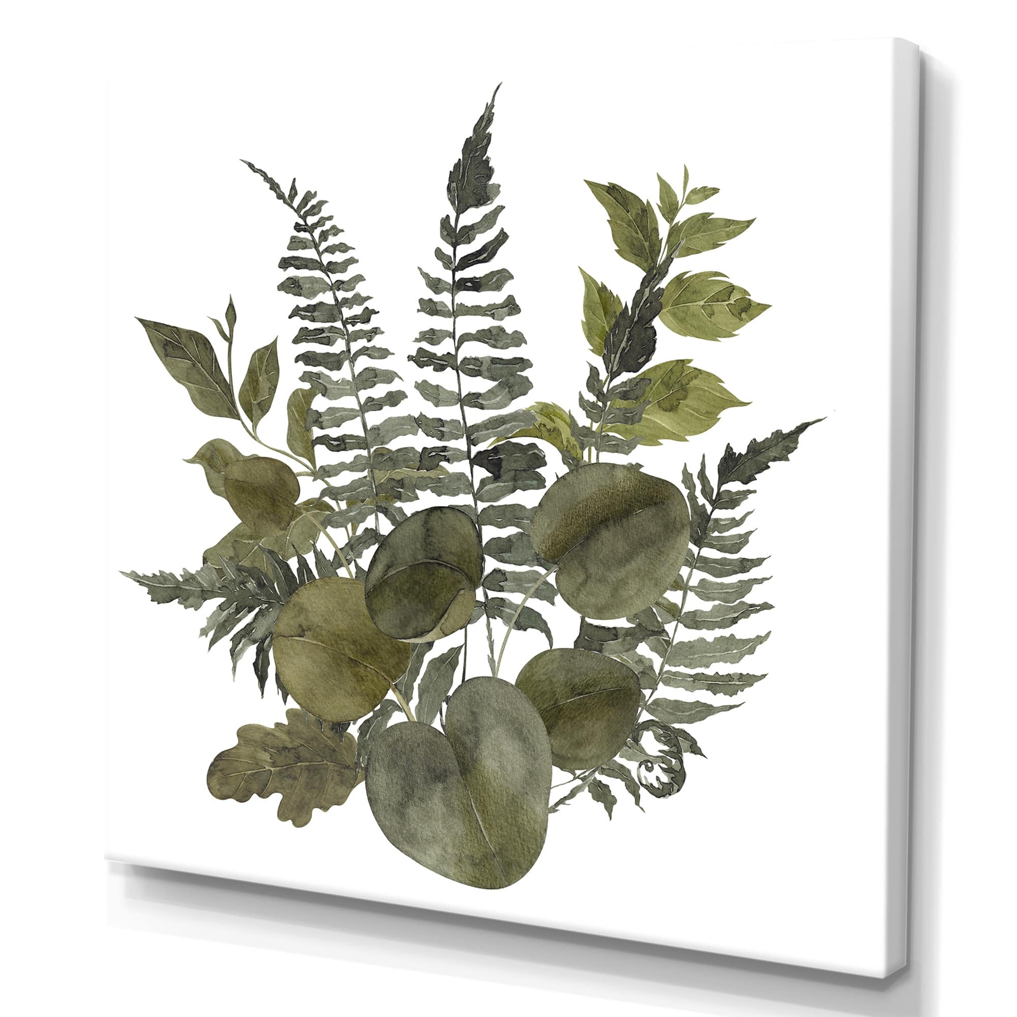 Designart "Vintage Bouquet With Wildflowers And Herbs IV" Traditional