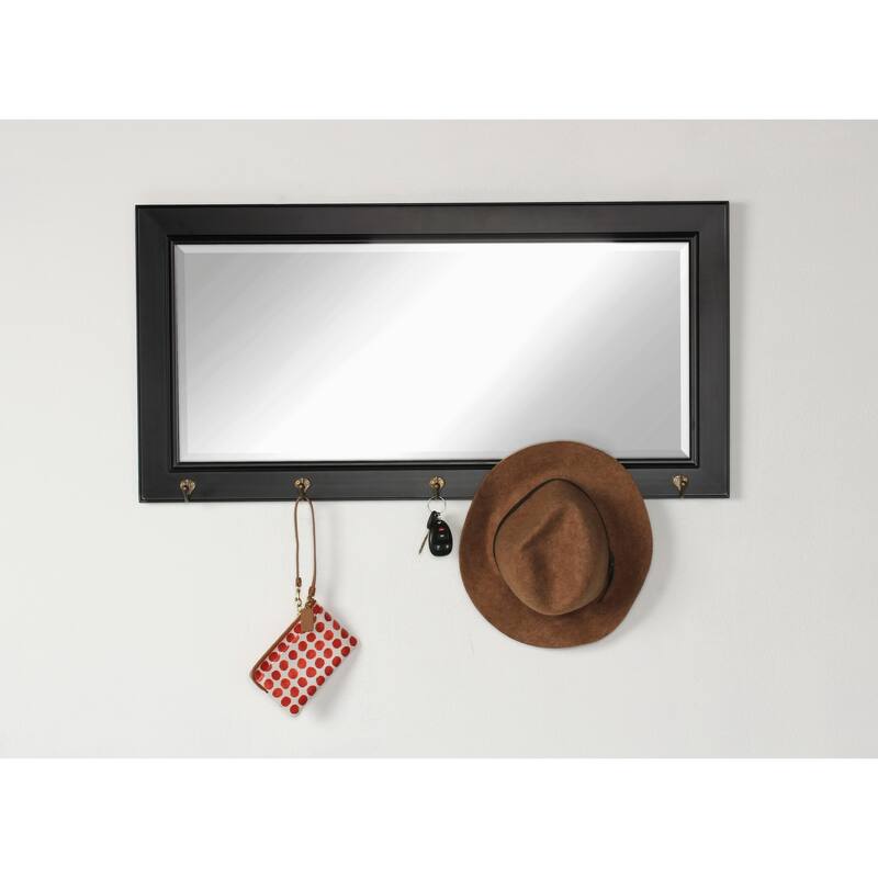 The Gray Barn Victorville Pub Mirror with 5 Metal Hooks - 36x18