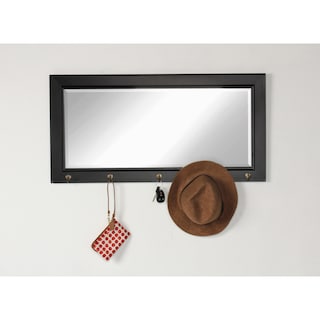 The Gray Barn Victorville Pub Mirror with 5 Metal Hooks - 36x18