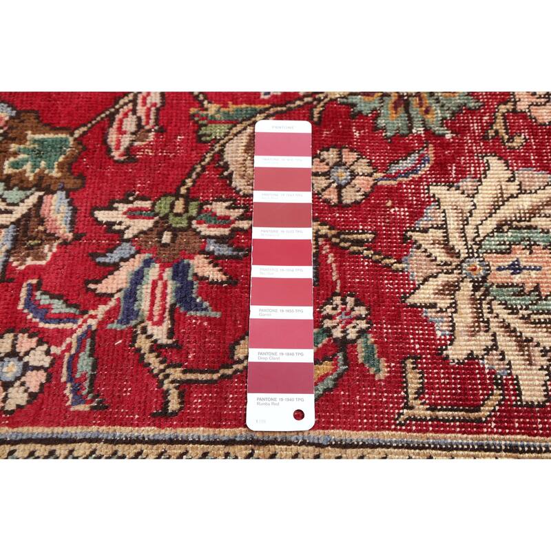 ECARPETGALLERY Hand-knotted Antalya Vintage Red Wool Rug - 9'11 x 13'0