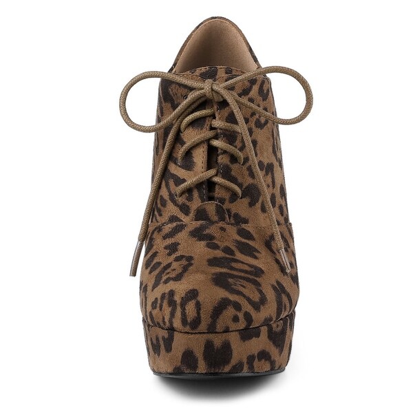women's leopard ankle boots